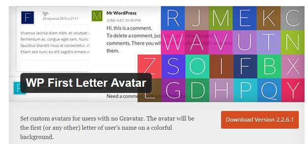WP First Letter Avatar