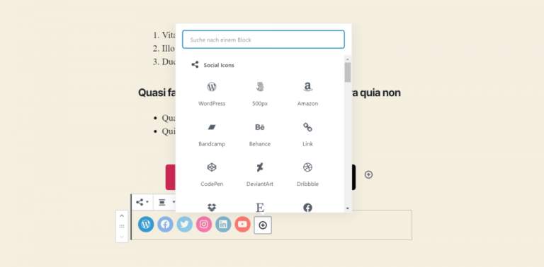 Social Icons Block