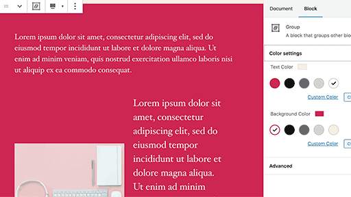 Color groups