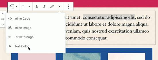 ext Color Inside Paragraph Block