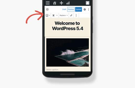 mobile toolbar