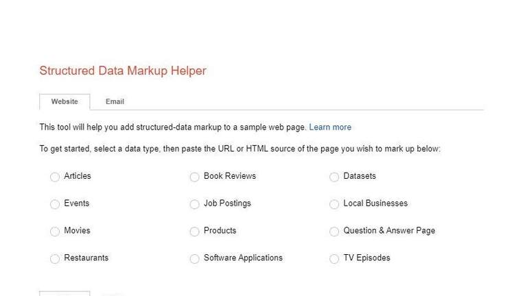 Google Structured Data Markup Helper
