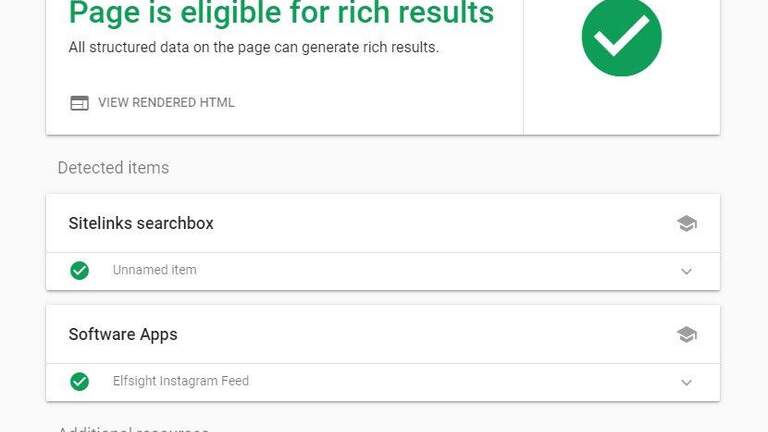 Rich results test