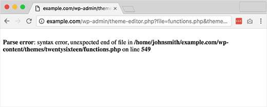 Syntax error