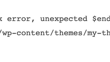parse error