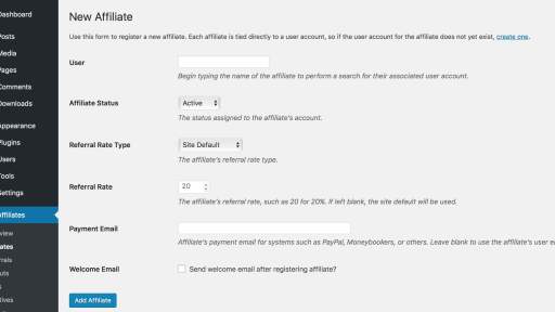 AffiliateWP with WooCoomerce