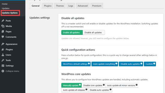 Easy Updates Manager plugin