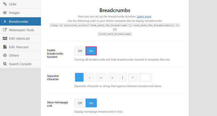rank math Breadcrumbs 2