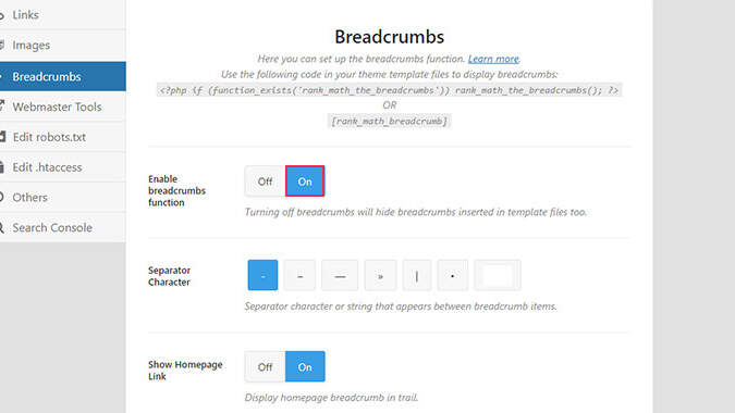 rank math Breadcrumbs 2