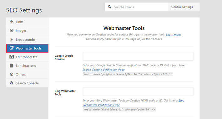 Webmaster Tools