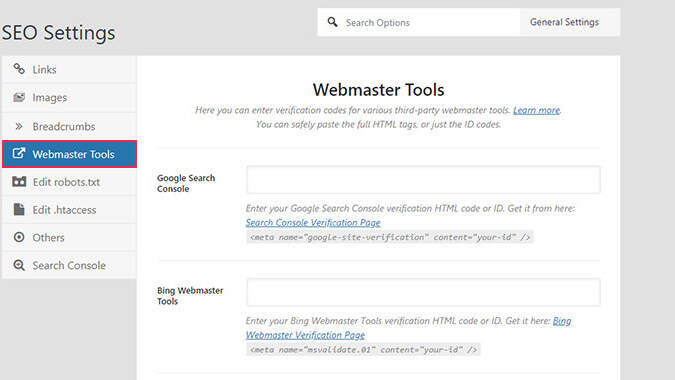 Webmaster Tools