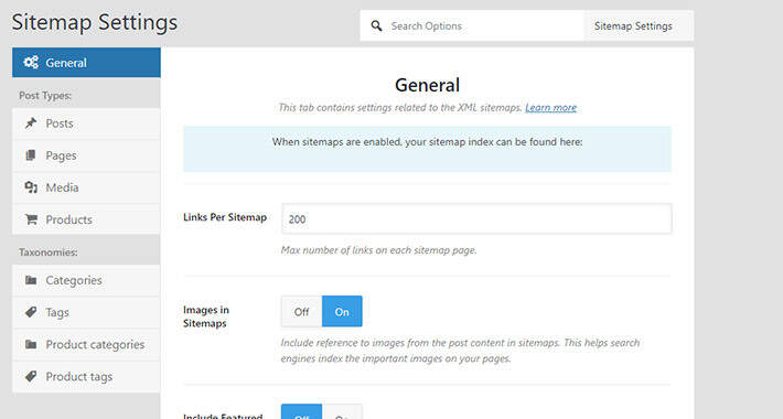 *Sitemap Settings