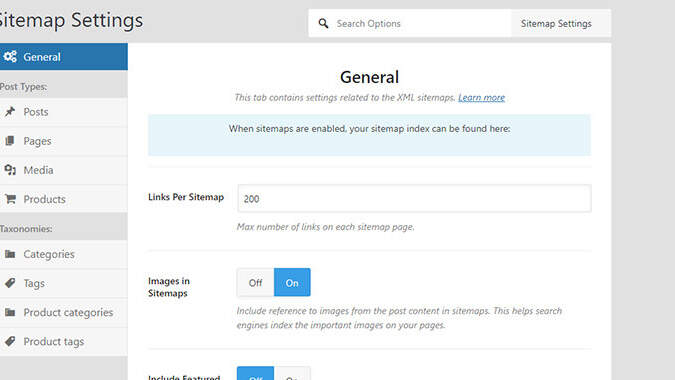*Sitemap Settings